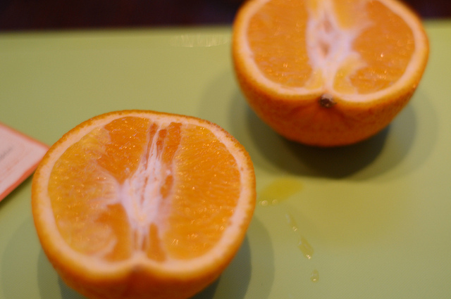 オレンジ半分