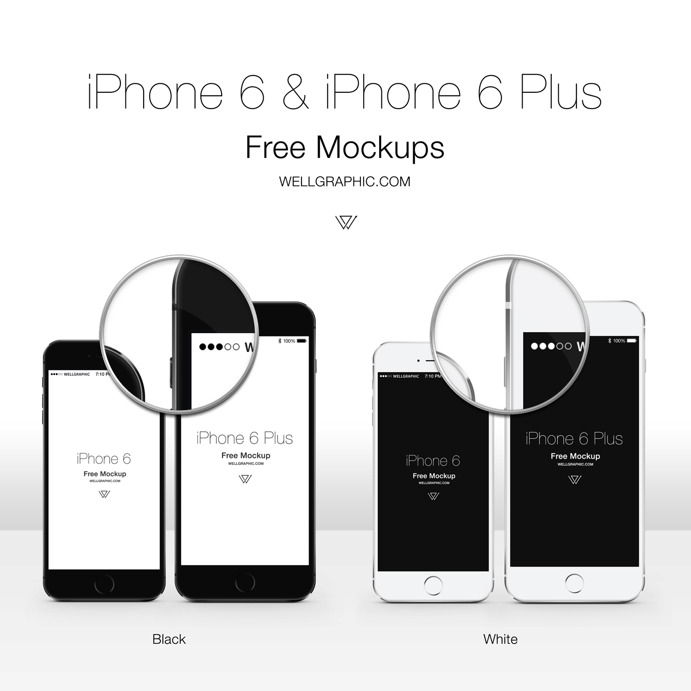 iPhone 6 & iPhone 6 Plus Free Mockups